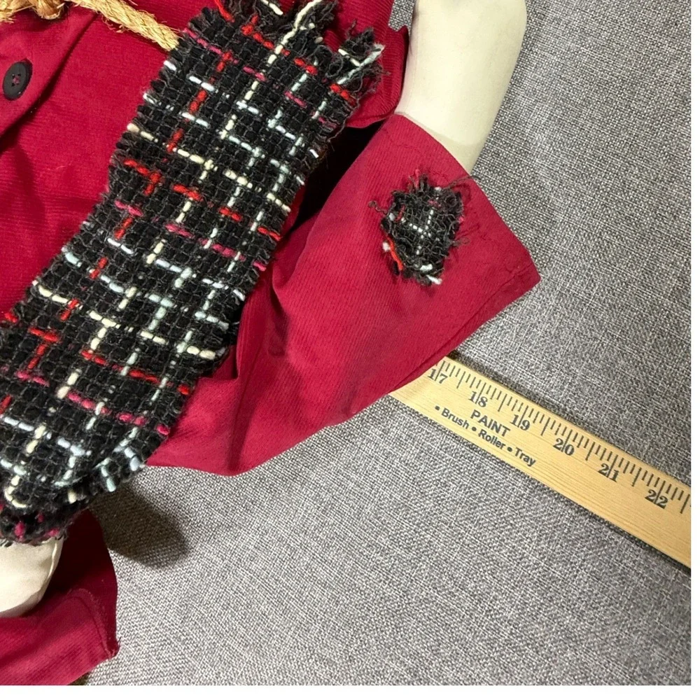 VTG Primitive Snowman Plush Doll 36